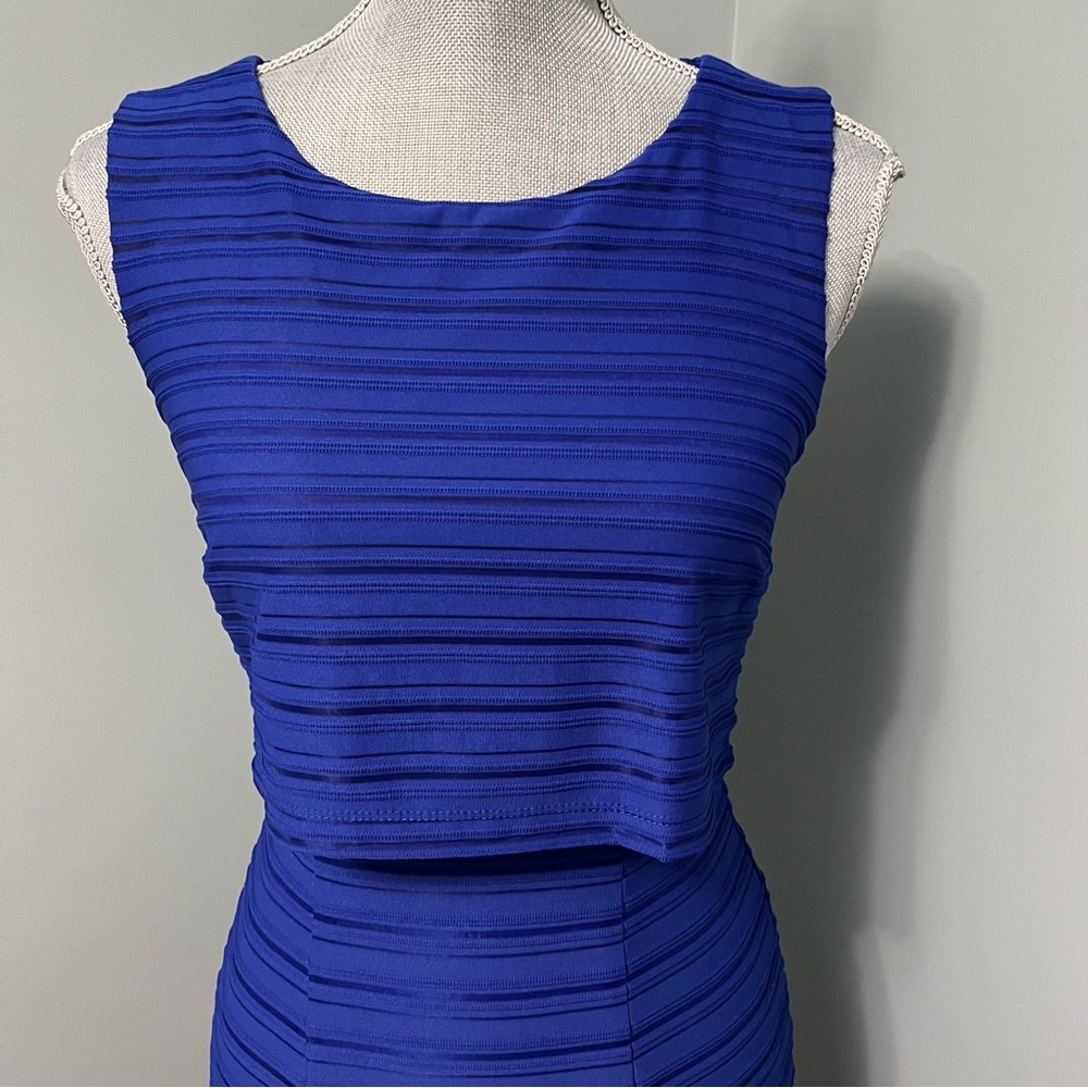 CLEO sleeveless blue Cocktail Dress women’s size 2 wedding guest dress - Picture 2 of 9